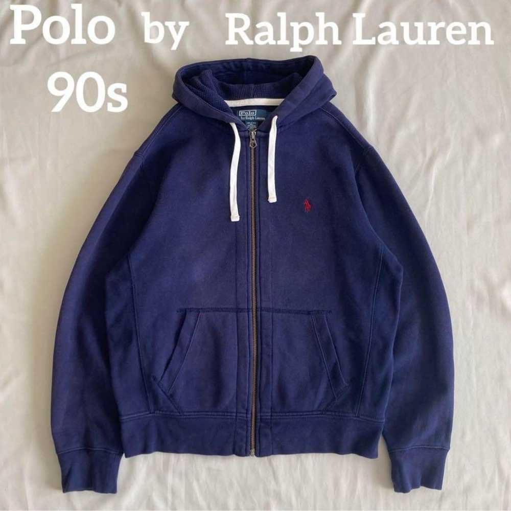 90s Polo Ralph Lauren Fleece-Lined Zip-Up Hoodie - image 1