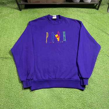 vintage winnie the pooh disney purple spell out c… - image 1