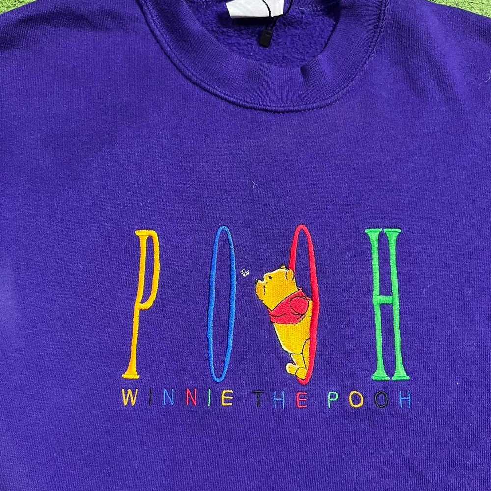 vintage winnie the pooh disney purple spell out c… - image 2