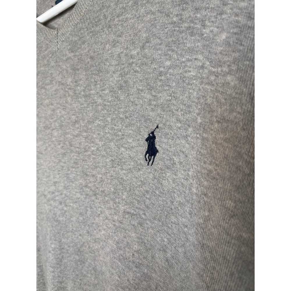 Vintage 2000s Polo Ralph Lauren Grey Pima Minimal… - image 3