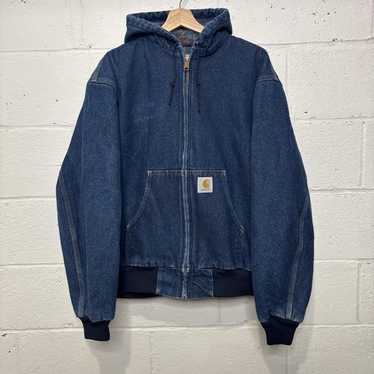 80〜90sアメリカ製carhartt denime active jacket 80〜90sアメリカ製carhartt denime active jacket