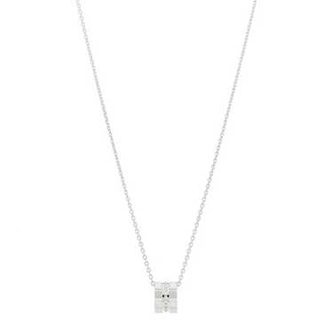CHOPARD 18K White Gold Diamond Ice Cube Pendant N… - image 1