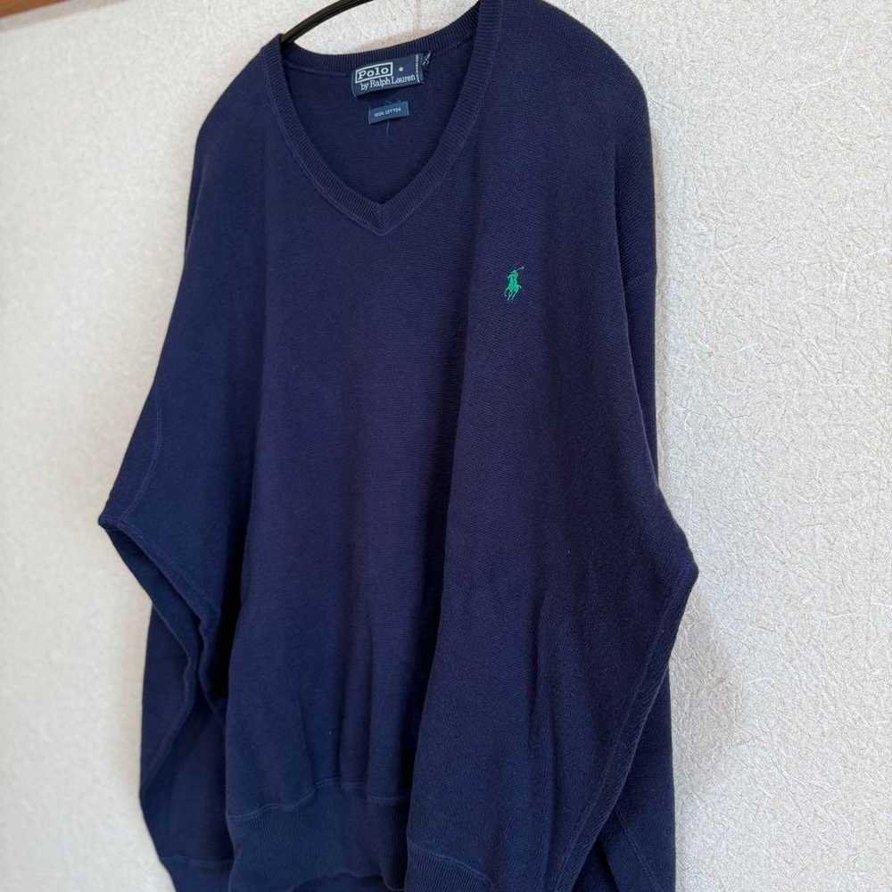 【Polo by Ralph Lauren】90s V-neck Cotton Knit size… - image 3