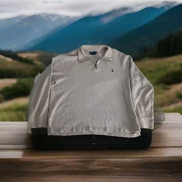 Vintage POLO RALPH LAUREN 1/4 Zip Sweater Old Mon… - image 1