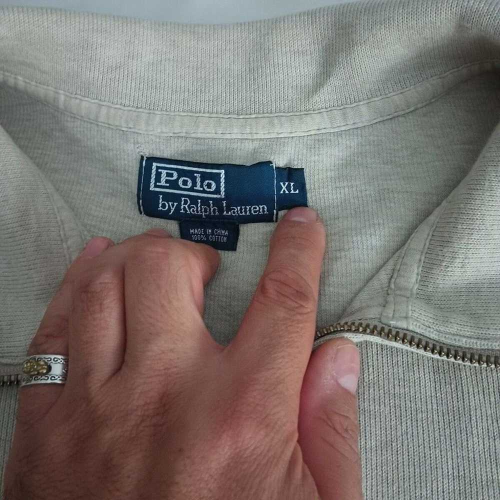 Vintage POLO RALPH LAUREN 1/4 Zip Sweater Old Mon… - image 4