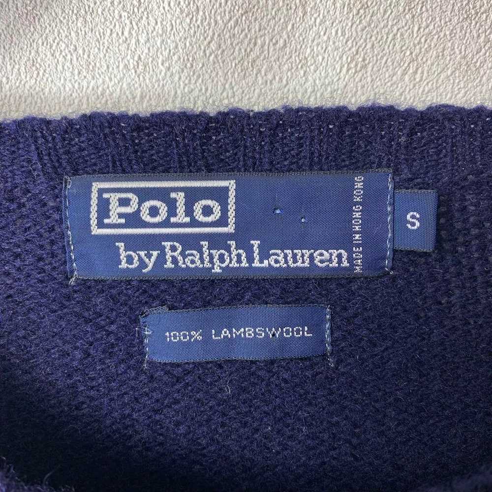 90s Polo by Ralph Lauren lambswool knit sweater - image 7