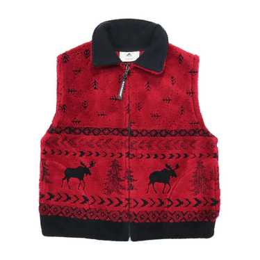 USA VINTAGE BLACK MOUNTAIN OUTDOOR GEAR ANIMAL DESIGN FLEECE