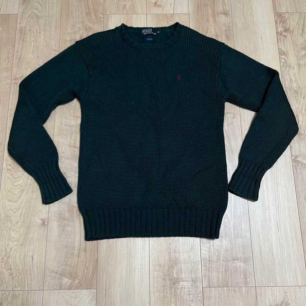 90s POLO Ralph Lauren Polo One-Point Knit Sweater - image 1