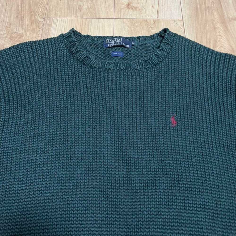 90s POLO Ralph Lauren Polo One-Point Knit Sweater - image 2