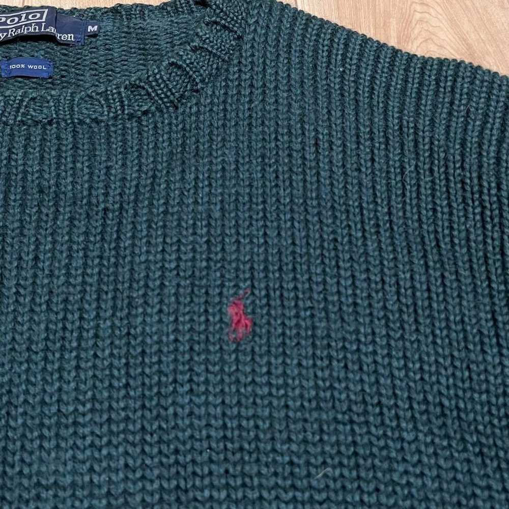 90s POLO Ralph Lauren Polo One-Point Knit Sweater - image 3