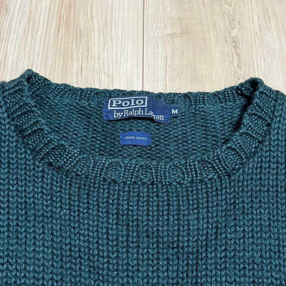 90s POLO Ralph Lauren Polo One-Point Knit Sweater - image 4