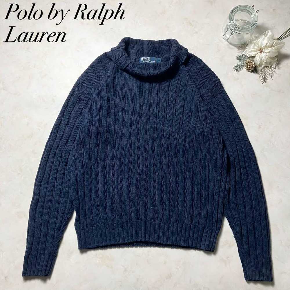 90s POLO BY RALPH LAUREN Cotton Sweater Knit L - image 1