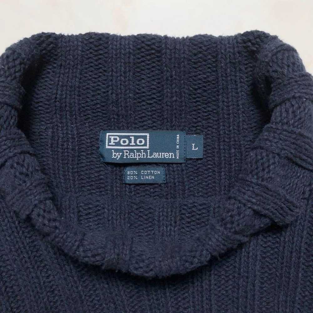 90s POLO BY RALPH LAUREN Cotton Sweater Knit L - image 3