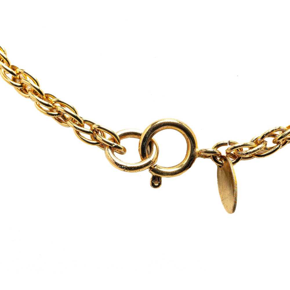 Chanel Gold Gold Plated CC Round Pendant Necklace - image 2