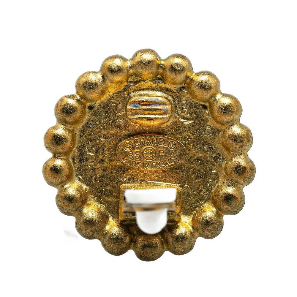 Chanel Gold Gold Plated CC Clip On Earrings - image 3