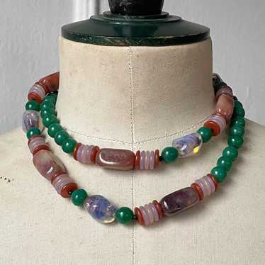 Vintage KENNETH LANE Opalescent Glass and Plastic… - image 1