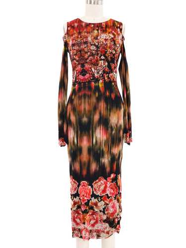 Jean Paul Gaultier Cherry Blossom Printed Midi Dre