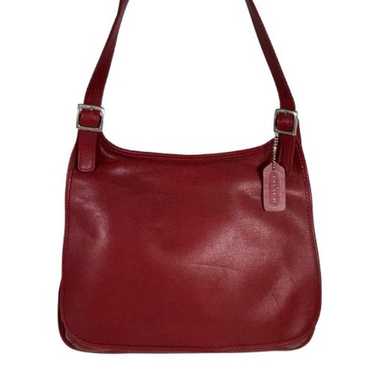 Coach Legacy 19925 Amanda Flap Coral Red Leather Limited