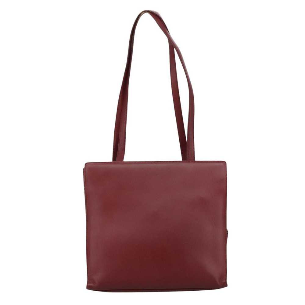 Prada Burgundy Leather Tote Bag (Pre-Owned) - image 2