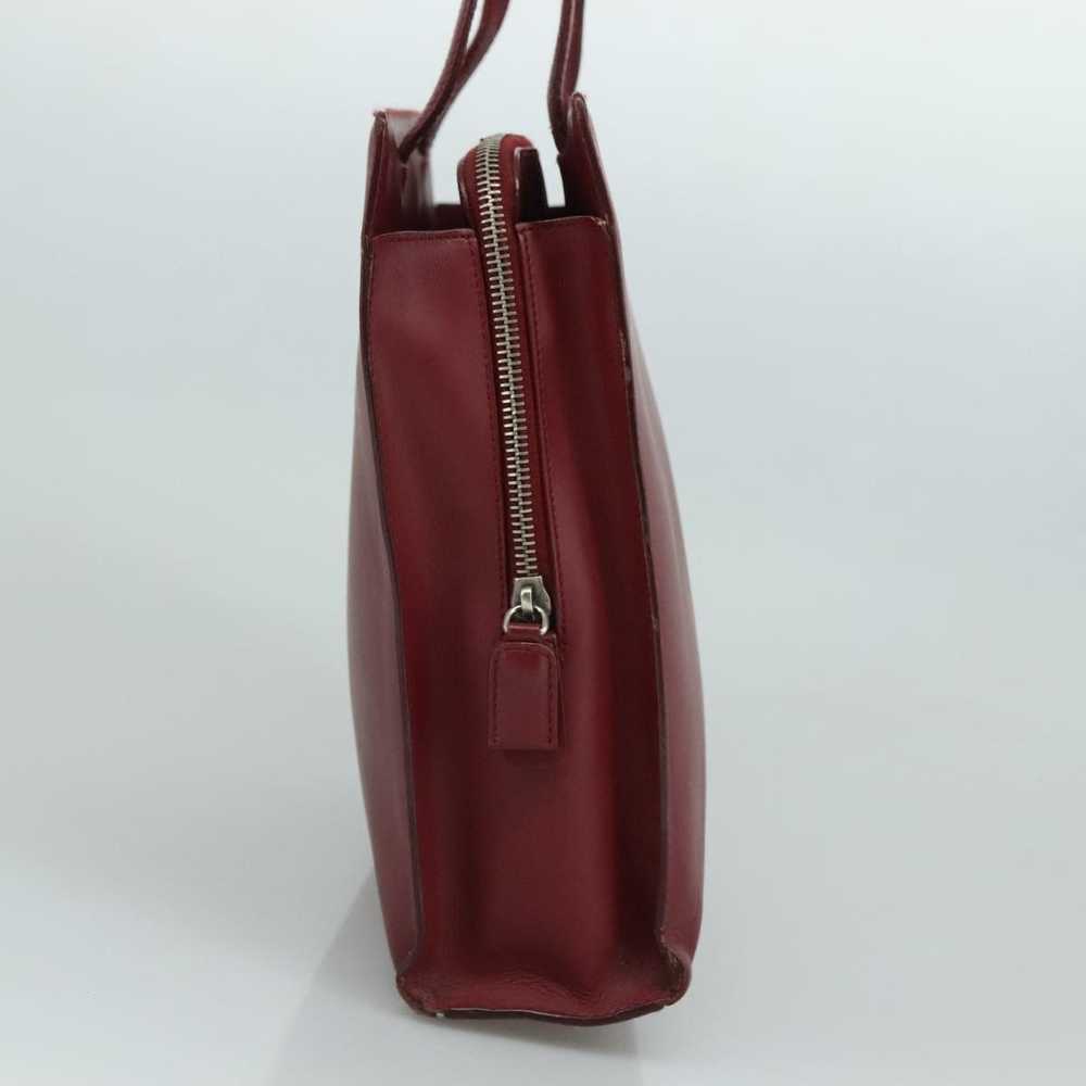 Prada Burgundy Leather Tote Bag (Pre-Owned) - image 4