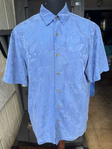 Hawaiian Shirt PreOwned Kahala Blue Hawaiian Print