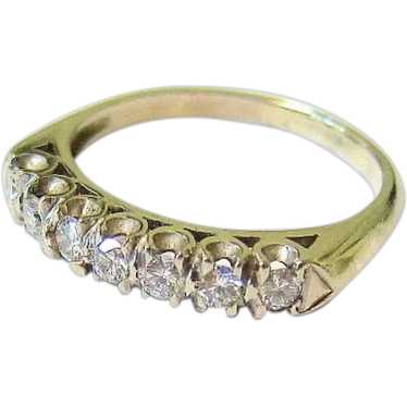 14K Yellow Gold Diamond Wedding Band