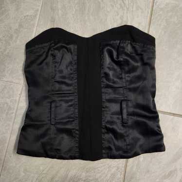 Black bustier corset top