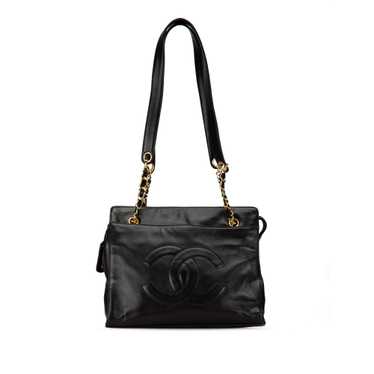 Black Chanel CC Lambskin Chain Tote