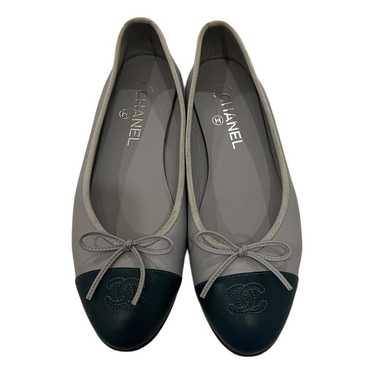 Chanel Cambon leather ballet flats