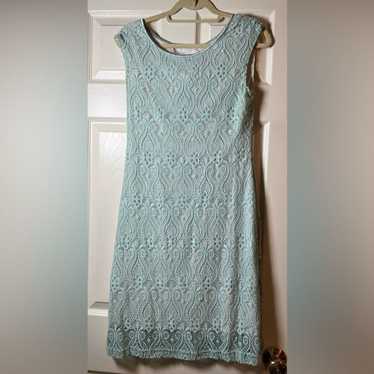 Light Blue Lace Dress by Connected Apparel - Size 