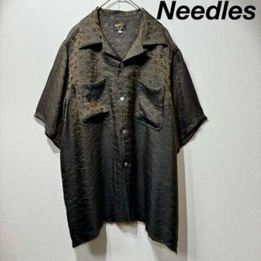 トップス NEEDLES Cabana Shirt Needles Cabana Shirt - R/N Bright Cloth / Uneven Dye Brown