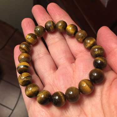 Natural tigers eye stretchy bracelet