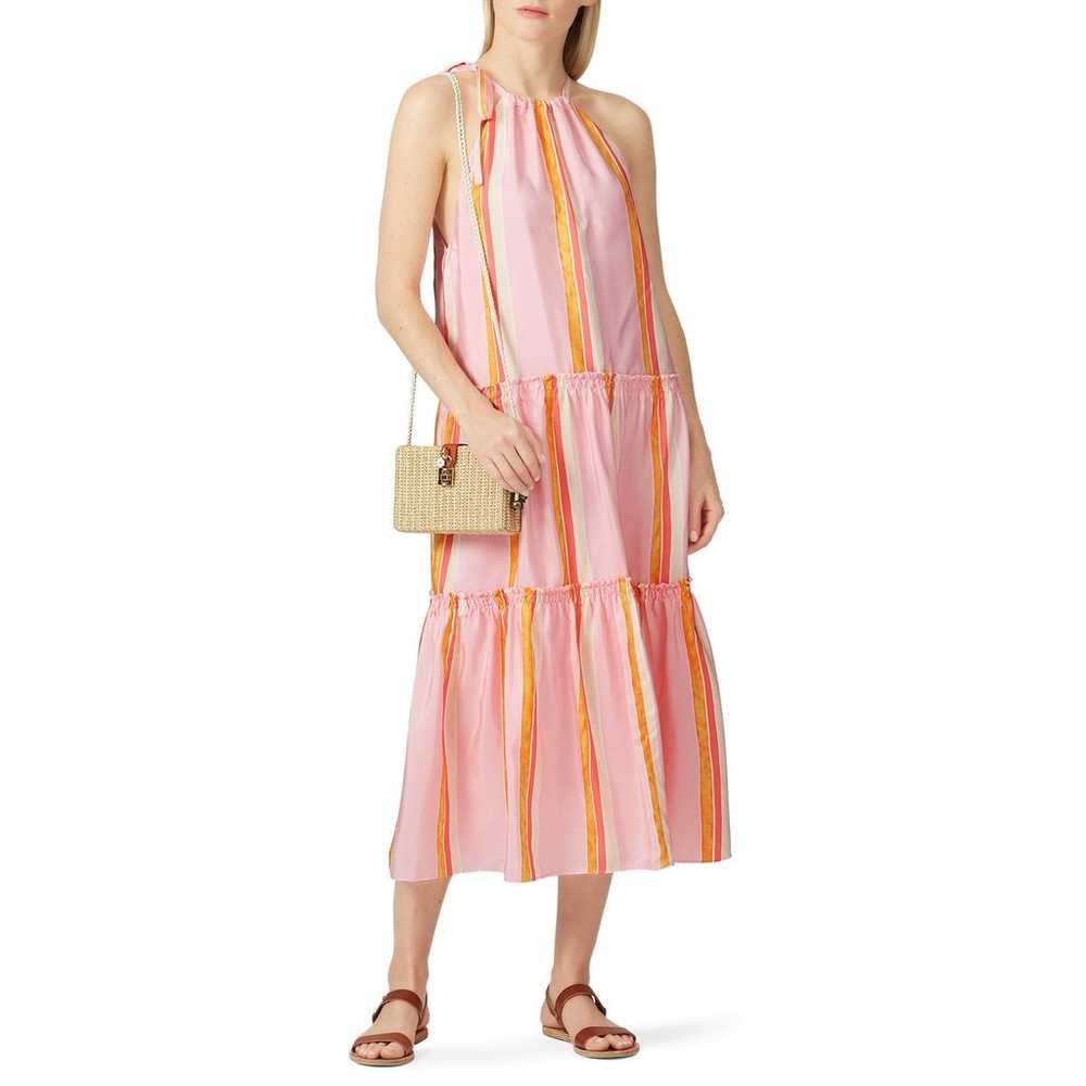 Club Monaco Amirra Dress Women's 4 Pink Striped S… - image 1