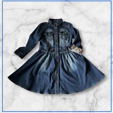 ワンピース Burberry Denimdresses BURBERRY】DELILAH チェックギャザーワンピース (Burberry