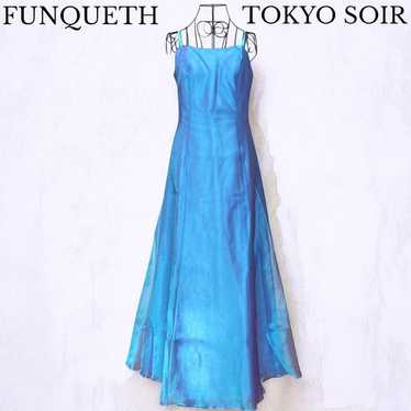 FUNQUETH Tokyo Soir Long Dress Organza Aurora Blue