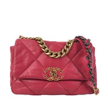 Chanel Pink Medium Lambskin 19 Flap Satchel