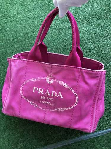 Prada Prada canapa tote bag