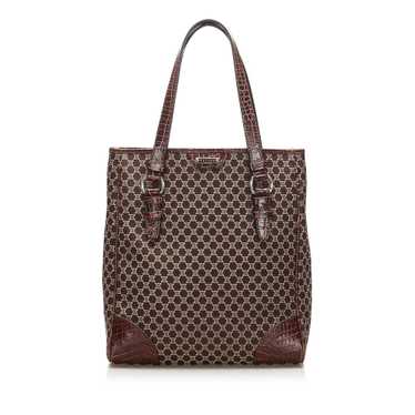 Celine Brown Macadam Canvas Tote Bag