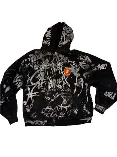 Balenciaga Balenciaga black graffiti skater hoodie