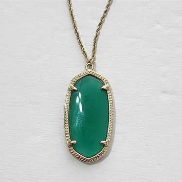 Kendra scott vintage Gold and green necklace