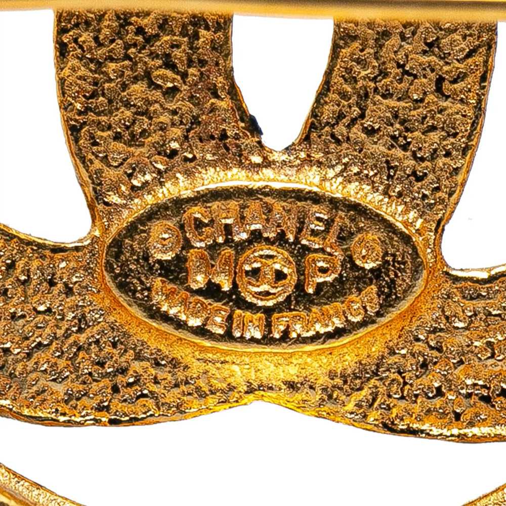 Chanel Gold Gold Plated CC Brooch - image 3