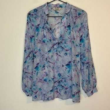 Tucker Silk V Neck Blouse S