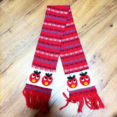 90s HYSTERIC GLAMOUR Tomato Bird Scarf Red