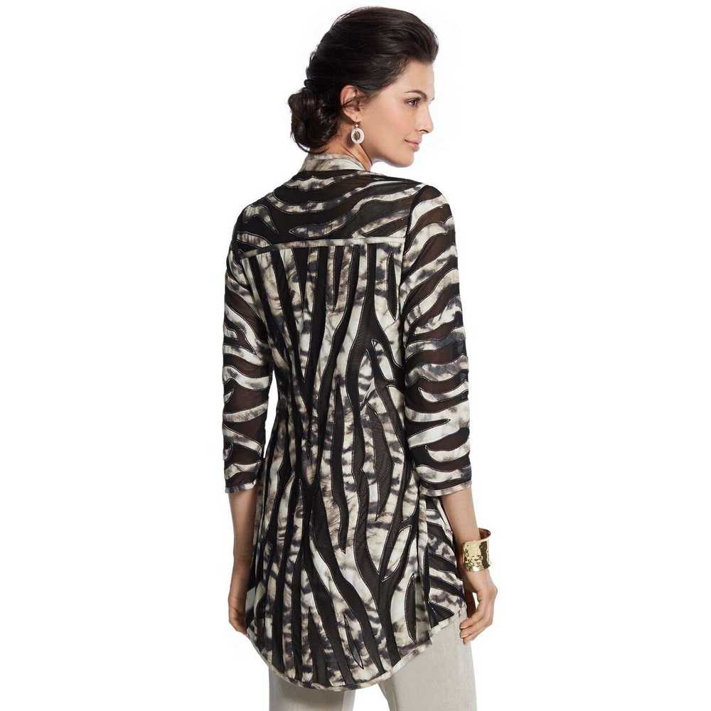 Chicos Chico's Travelers Collection Tiger Striped… - image 2