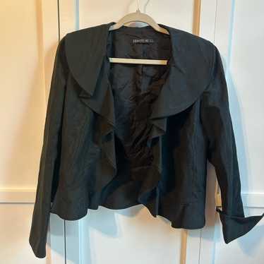 Lafayette 148 Nee York 100% Silk Black Jacket