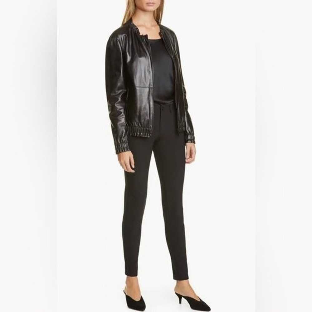 Lafayette 148 Rylan Black Lambskin Leather Bomber… - image 11