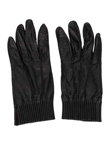 手袋 PRADA Black stretch wool blend gloves (1GG1902CNW F0002) Black Re-Nylon gloves | PRADA