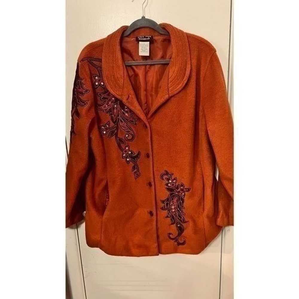 Bob Mackie Vintage Wearable Art Fleece Jacket SIz… - image 6