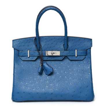 HERMES Ostrich Birkin 30 Mykonos