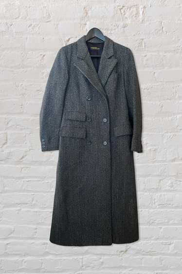 1980s Herringbone Tailored Wool Coat Selected By R